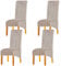 LANSHENG Stretchy XL Stuhlbezüge für Esszimmerstühle, Stretch Spandex mit Gummiband Stuhlbezug,Velvet Large Dining Chair Schonbezüge für Restaurant Hotel Party Bankett (Kamel, 4er Set (Groß))