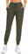 Libin Jogginghose Damen Sporthose Lang Trainingshose Leichte Freizeithose Yogahose Joggpants Stretch Sweathose Laufhose Stoffhose Elegant für Frauen mit Taschen Olivgrün M