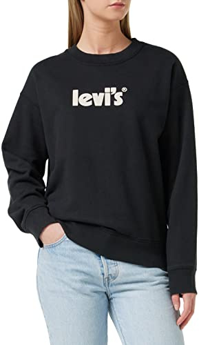 Levi's Damen Graphic Standard Crewneck Pullover Sweatshirt, Poster Logo Caviar, XS
