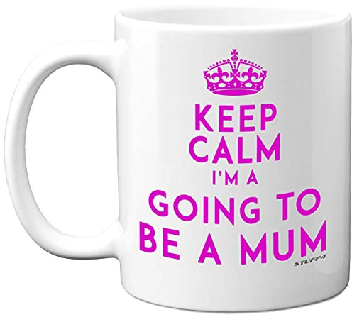 Stuff4 Keep Calm I'm Going to Be A Mum Mug, 11oz Ceramic Dishwasher Safe Premium Mugs, Baby Shower Gifts for Mum, New Gifts, New Parents to be Present
