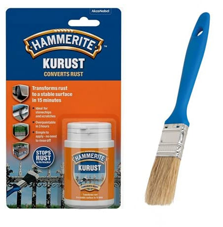 Hammerite Kurust Metall Rostentferner keine Grundierung oder Grundierung erforderlich und Pinsel
