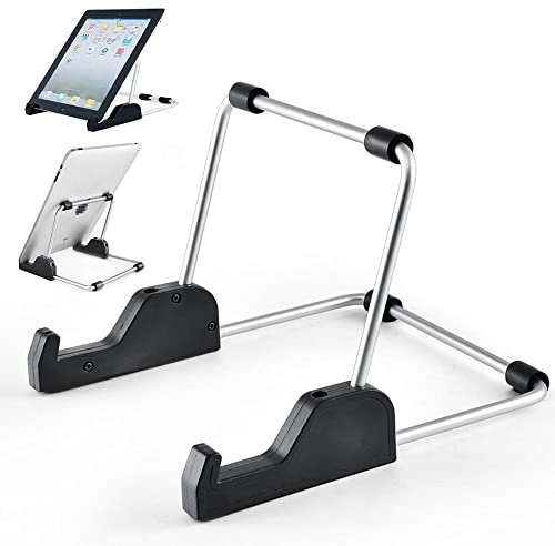 Kinizuxi Tablet Phone Stand Adjustable, Aluminum Alloy Non-Slip Tablet Holder For Desk Compatible with iPhone,Samsung,ipad,Tablets, Kindle Fire, Display Stand Picture Frame Stand for Photos