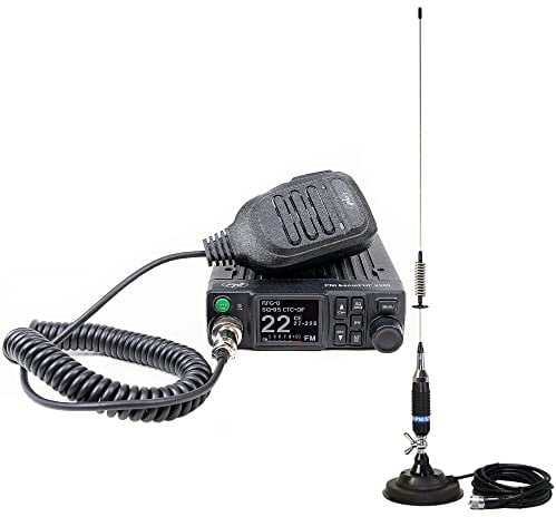 CB PNI Escort Radio HP 8900 ASQ, 12-24V + antenne CB PNI S75 avec Base magnétique
