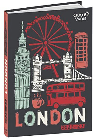 Quo Vadis Cities EUROTEXTAGENDA Schülerkalender, 12 x 17 cm, London, Jahr 2022 – 2023