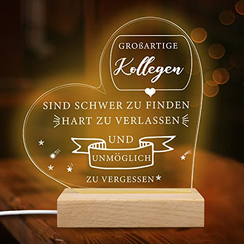 Merclix Abschiedsgeschenk Kollegen Jobwechsel Led Lampe Nachtlicht Abschied Kollegin Rente Ruhestand Geschenk Dankeschön