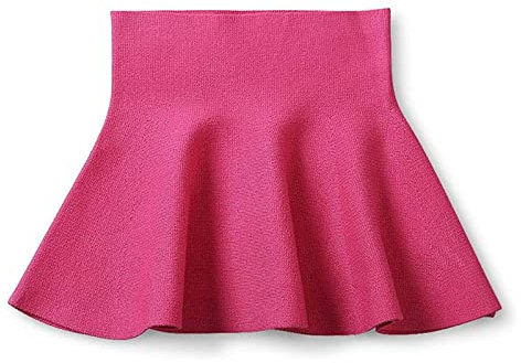 Tianerhay Little Big Girls'High Waist Knit Flared Plissettato Gonna Casual, Rosa, 9-10 Anni