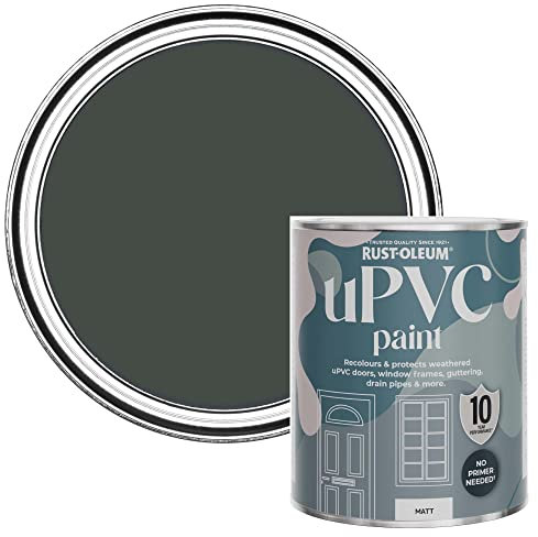 Rust-Oleum Dark Green uPVC Door and Window Paint in Matt Finish - After Dinner 750ml