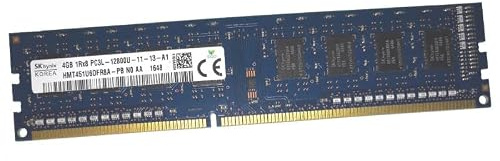 4 GB RAM DDR3 PC3L-12800U Hynix HMT451U6DFR8A-PB DIMM PC Desktop