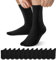 NUOZA Calzini Uomo Cotone 43-46 12 Paia Calzini Sportivi Nero Business Calze Trekking Donna Calzini Lunghi Traspiranti Calzettoni Nere Neri Lunghe Sportive Tennis Elastiche Classiche