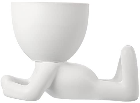 CLISPEED Vase Kleine Leute Blumentopf Mini-Kaktus kleine Blumentöpfe zum Basteln Anlage Bürodekoration kleine blumentöpfe Keramik Keramikvasen für Blumen kleine Keramik Pflanze Bonsai Weiß