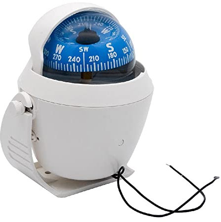 Riloer Sea Marine Kompass, ABS Schwenkkompass Boot Meer Marine Navigation mit Halterung und LED-Anzeigen, Universal für Boot Wohnwagen Wohnmobil Fahrzeug Schiff