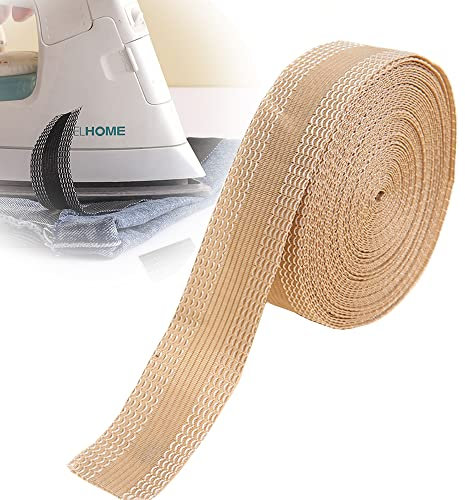 DHER Kleidung AufbüGeln Kleidung Klebeband Selbstklebende Saumband Kleiderzieh-Seitenaufkleber, Universell Selbstklebend, Freischneidend, HosenöFfnungs-BüGelband, Shorts-FüßE Aufkleber (5M Beige)