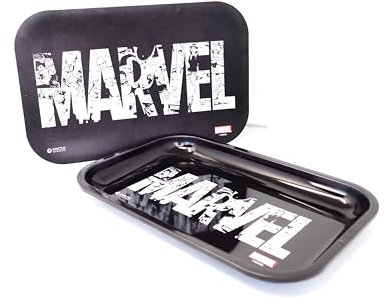Homadict Plateau multiusage Marvel avec Couvercle Magnétique - pour Rangement, Décoration, Service - 29 x 19 centimètre - Licence Officielle Marvel