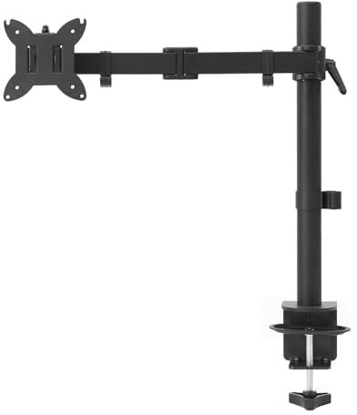 Amazon Basics Adjustable Single Computer Monitor Arm Mount, Holds Monitors up to 32 Inches (81.3 cm), Black