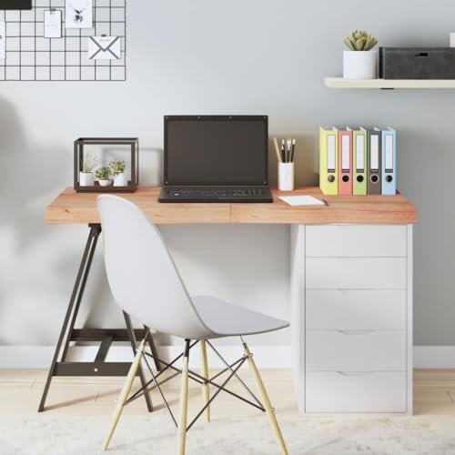 CBLDF Tischplatte hellbraun 120x50x(2-6) cm imprägniert Massivholz Eiche