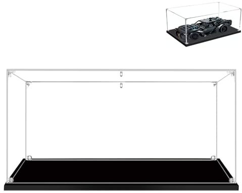 BOOVAX Acryl Vitrine Schaukasten für Lego-42127 - Kompatibel mit [Batmans-Batmobil]- Vitrine - 50x25x20cm | 2mm (Nur Vitrine)