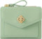 Farcauo Geldbörsen Frauen Portemonnaie Damen Grünes Minimalistisches Blumen Design Portemonnaie für Frauen Klein Portmonee mit Ausweisfach und Kartenhüllen