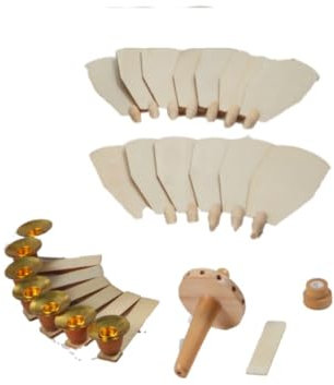 RUAIGRD Weihnachtspyramiden-Ersatz-Set, 12 Fächer, 6 Kerzenhalter, Lüfterblätterhalter, Noppe