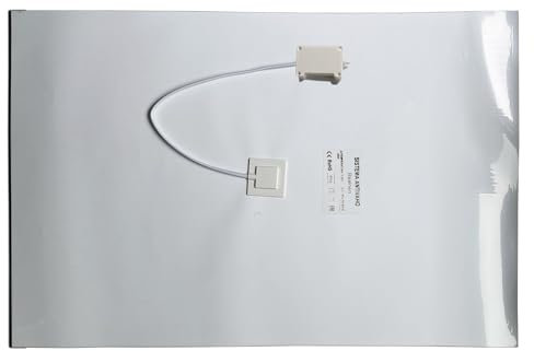 Genérico Lamina Antivaho para Espejos de Baño Adhesiva Electrica de acción rápida Muy facil de Instalar de 60x40 con actuacion de 75x55 cm Resistencia calorifica de 60W de 220V