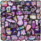 100 Stück dunkelviolette Gothic-Aufkleber, wasserdichtes Vinyl Horror Skull Aufkleber Verpackung für Computer, Skateboards, Wasserflaschen, Computer, Handys