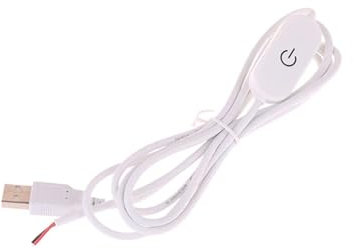 Cavo interruttore dimmer touch 2A 5V U 1.5MU Controller dimmer con uscita da 2.0A a 2 fili regolabile 5-100%(White)