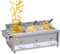 Freidora de gas de gran capacidad, freidora de Gas Profesional de Acero Inoxidable Comercial con Cuchara de Cesta para Restaurante y Uso domstico, fácil de limpiar,18L*1+8L*1