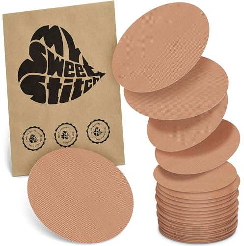 MySweetStitch 25 Fixierpflaster für CGM-Sensoren rund Beige | Hilft gegen vorzeitiges Ablösen, wasserfest und schnell trocknend, hautfreundlich, bis zu 15 Tage Halt