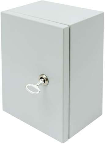 Elektrischer Verteilerkasten IP65 Wasserdichte Elektrische Anschlussdose 304 Edelstahl Verteilerkasten 20x15x30cm Grau für Industrie Außenbereich