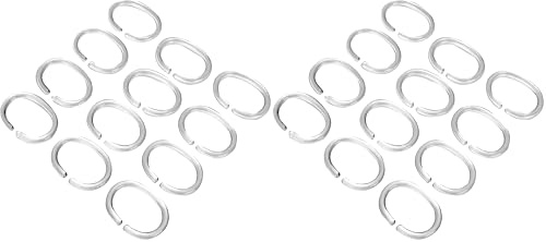 Kleine Wolke Duschvorhang - Ringe Farbe Glasklar 12 Stück (Packung mit 2)