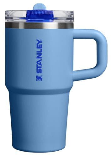 STANLEY Quencher ProTour Flip Straw Tumbler with Leakproof Lid 20 oz | Built-in Straw & Handle | Cupholder Compatible for Travel | Insulated Stainless Steel Cup | BPA-Free | Blue Sky