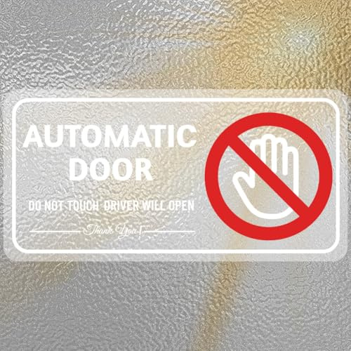 PRESSINART 10 Adesivo per Porta Automatica 4 x 2 Pollici Adesivo di Avvertimento per Auto Non Toccare Il Conducente Aprirà Segni di Sizza Rimovibili per Veicoli Adesivi in Vinile PVC Adesivi