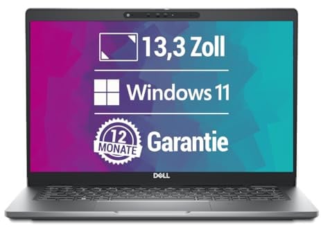 Dell Latitude 5330 13,3 Zoll Full HD Laptop Intel Core i5-1245U@ 1,6 GHz 16 GB 512 GB SSD mit Windows 11 Pro & GRATIS Antiviren-Software inkl. 12 Monate Garantie (Generalüberholt)