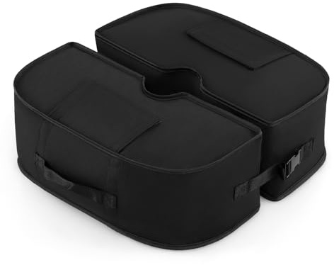 COSTWAY Sacchi di Sabbia per Ombrellone da Giardino (Modello 1,Nero) | Pesi per Base Ombrello, Universale, Portatile, Staccabile, Rempibile Fino a 40 kg, in Tessuo Oxford, per Balcone, Cortile