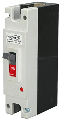 Yosoo Health Gear 1P DC-Leistungsschalter Duroplastischer MCCB-Leistungsschalter aus Kunststoff 160 A DC 250 V 25 KA für Solarbatterie-Windkraft-Niederspannungsverteilung