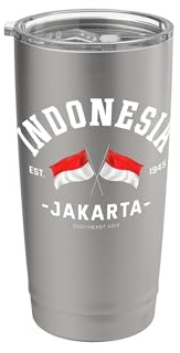Indonesia regalo casa Indonesia amico Indonesia bandiera Bicchiere termico in acciaio inox doppia parete