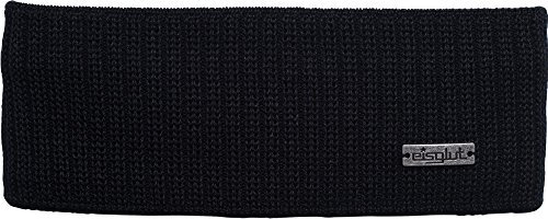 Eisglut Damen Stirnband Ninl Merino Made in Germany, schwarz