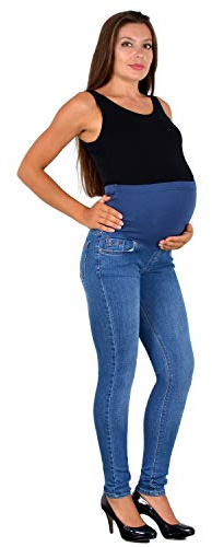 ESRA Schwangerschaftshose Umstandshose Jeans Hose Skinny für Schwangerschaft Maternity J531