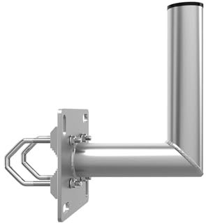 Premium X 18cm Balkon-Ausleger Aluminium Geländer Balkon-Halterung für Satelliten-Schüssel SAT-Antenne Wand-Halter mit Schellen