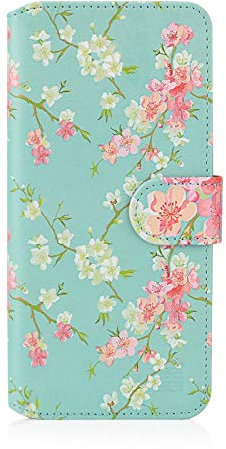 32nd Floral Series 2.0 - Design PU Leather Book Wallet Case Cover for Samsung Galaxy A10 (2019), Designer Flower Pattern Wallet Style Flip Case With Card Slots - Spring Blue