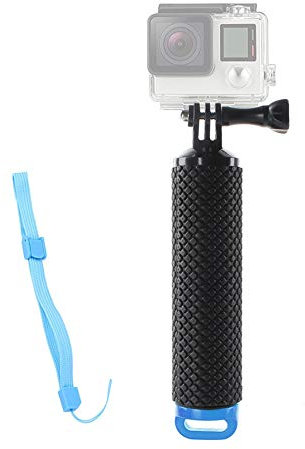 Schwimmer Handgriff,wasserdichte Schwimmender Unterwasser Hand Griff Strukturierter rutschfest Schaumstoff Easy Grip für Sport Kamera Action-Kamera Hero 5/3 mit Verstellbare Handschlaufe 78cm Schwarz