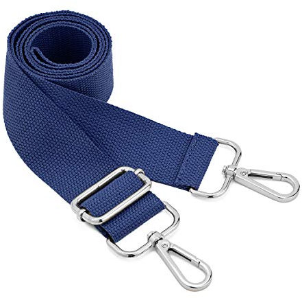 Breite Schulter Taschen Strap,Verstellbarer Ersatz Gürtel Tasche Strap mit Silber Swivel Hooks Soft Canvas Handtasche Riemen Messenger Bag Changeable Long Strap for Crossbody Handtasche (blau)