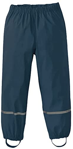 Chedin Unisex Regenhose Kinder, Regenhose Damen wasserdicht und Winddicht, Hose Atmungsaktiv Matschhose, ungefüttert Regenbundhose Überziehhose für Mädchen Jungen (122, Marine)