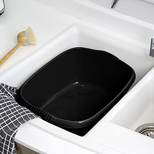 TENLITE High Grade Plastic ๐๐๐๐ฆ ๐๐๐๐ญ๐๐ง๐ ๐ฎ๐ฅ๐๐ซ Washing Up Bowl, Wash Up Dish Washing Washtub (Mid Night Black)