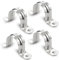 YankMooM 30 Pcs 25mm Pipe Strap Clamp,304 Stainless Steel Saddle Clip U Shaped Pipe Strap Clips for Fixing Hose Tube Water Pipe Gas Pipe