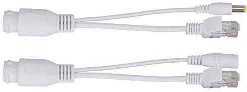 Kit de Répartiteur POE Injecteur, sur Ethernet Adaptateur D'alimentation Connecteur Câble Passif 12 V 2 Paires le Blanc Câbles D'entrée D'Injecteur pour Camérra Sécurité IP Point D'accès Sans Fil