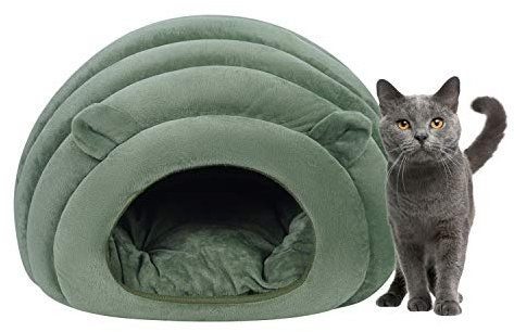 Katzenhöhle Katzenbett Waschbar Katzenzelt Katzenkorb Katzenhaus Kuschelhöhle Bequeme Hundebett Abnehmbares Kissen Haustierbett für Kätzchen Welpe Kleiner Hund Tiere Warme Hundehütte Hundehöhle