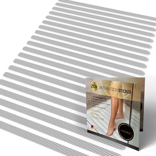 husstand Anti-Rutsch Streifen für Badewanne & Dusche - 100% Transparent & Selbstklebend - Antirutsch Sticker Badewanne - Antirutschmatten Dusche - Anti Rutsch Dusche - Duschmatten Dusche rutschfest