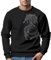 Neverless® Sweatshirt Herren Fenriswolf Fenrir Wikinger Kompass nordisch Vegvisir Wolf Asgard Rundhals-Pullover schwarz XL