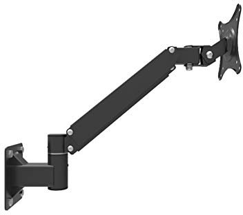 Soporte para monitor de montaje en pared, brazo de monitor multiarticulación, adecuado para pantalla de 19-24 pulgadas, soporte de trabajo de PC, acero, rodamiento de 3-5 kg (tamaño: 2 brazos de