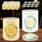 24 Stück Windlicht Tischdeko (12 Lampschirm + 12 Lampstand) 60 Geburtstag, Deko 60. Geburtstag Mann Frau, 60. Jahrestag, Schön DASS Du Da Bist, 60 Jahre Happy Birthday Tischdeko, Teelichter/Kerzen